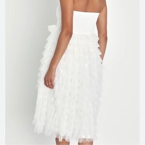 Lulus White Strapless Dress NWT
